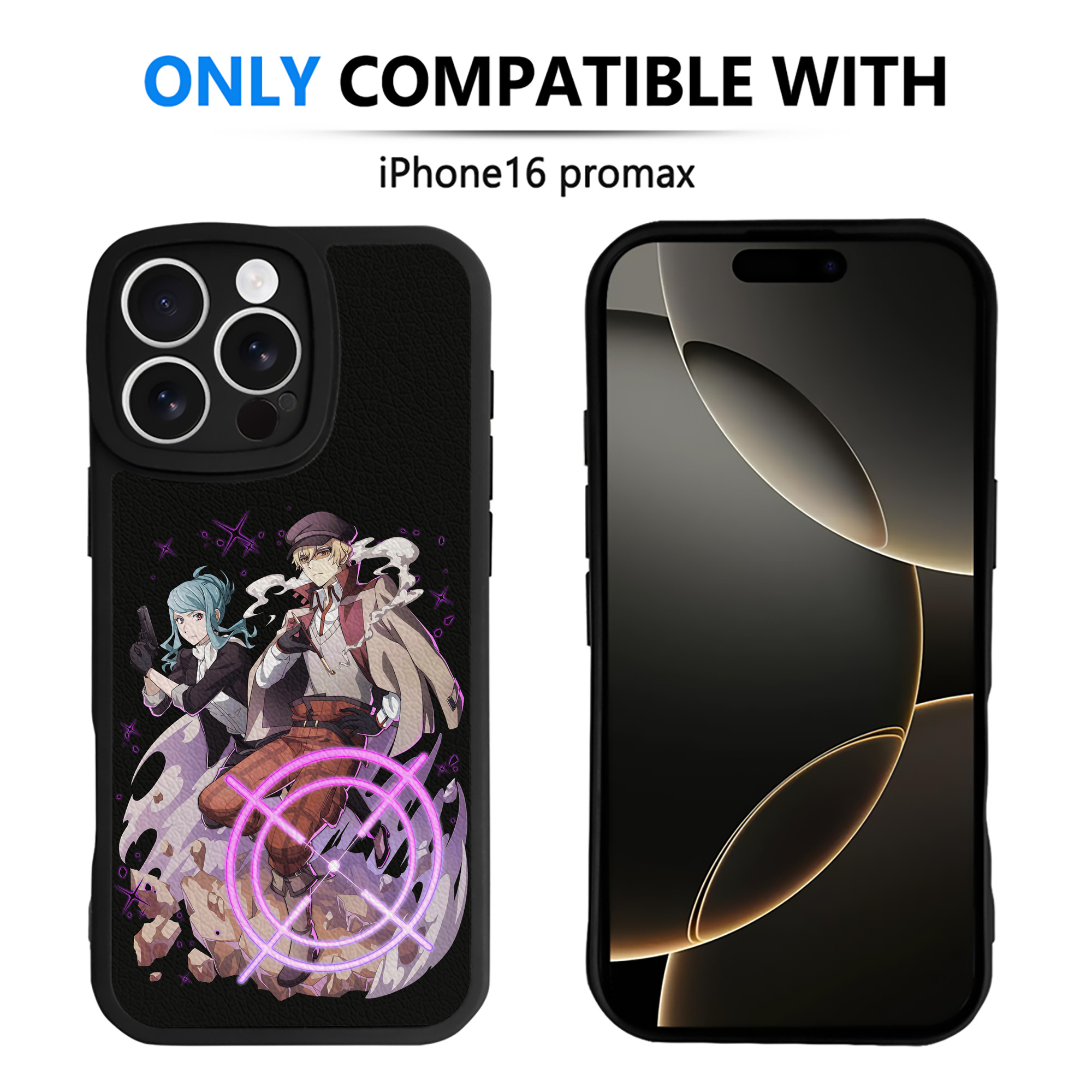 （画像用） 文豪ストレイドッグス Bungo Stray Dogs 【iPhone 16シリーズ対応】シリコンスマホケース（レザー調） 材質：シリコン